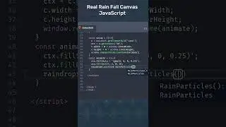 Create Rain Canvas in javascript | HTML5 Canvas #shorts #css #developer #coding