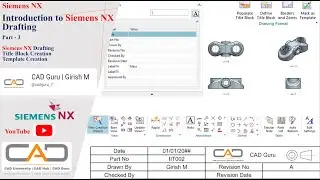 Introduction to Siemens Drafting | Title Block Creation | Template Creation