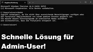 Lösung: "Zugriff verweigert, da Sie nicht über ausreichende Berechtigungen verfügen"