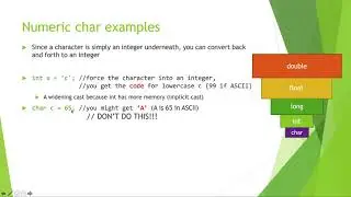 COMP1010 Char Datatype Key Variable