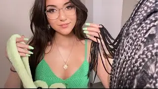 You're In Class With The Girl That's Obsessed with 💚Green💚~ ASMR Braid Hair Play, Personal Attention