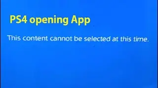 This content cannot be selected at this time | opening WWE app in PS4