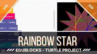 Edublock Tutorial: Rainbow Star | Turtle Project | Python