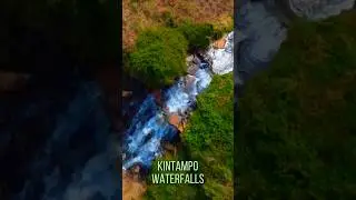 Drone Shot of Kintampo Waterfalls - West Africa Ghana 