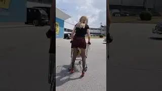 4k Granate styling, walking in public, fighting with 