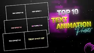 Top 10 New Text Animation Preset In Alight Motion | Text Presets | alight motion text animation