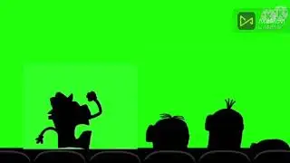 minions watching green screen