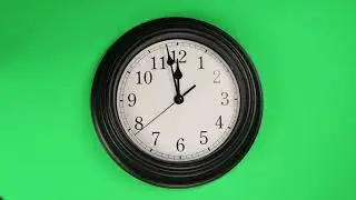 Wall clock green screen