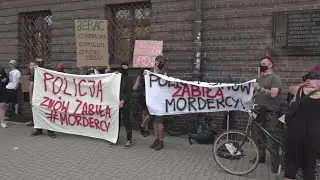 #Wrocław: Protest pod komendą wojewódzką po śmierci Bartka z Lubina