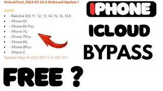 UnlockTool iPhone Lattest Update | Icloud Remove Free - Iphone 6s , 7 , 8 , X all Model Unlock