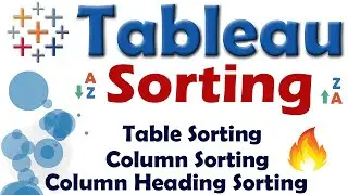 Tableau Column, Heading and Table Sorting | Tableau Sorting | Tableau 2020-Tableau Tutorial in Hindi