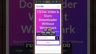 Free Download TikTok Video Without Watermark 