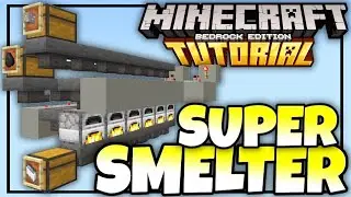 Minecraft Bedrock 🔥 SUPER SMELTER - AUTOMATIC 🔥Tutorial 🔥  MCPE,Xbox,PS4,Windows,Switch