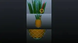 Pineapple 3d modeling (Autodesk Maya)