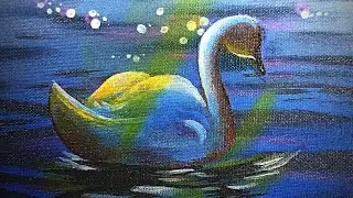 easy way to draw a beautiful swan | swan drawing easy | learn with ritu and sai