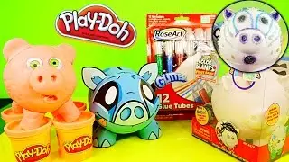 Play Doh Creations Piggybank Surprise Toys Egg How To Decorate Rose Arts Color Blanks DCTC Playdough