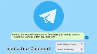 how to schedule telegram messages || telegram messages ko kaise schedule kare ||
