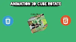 3D cube || How to create Animated rotated cute in html using css easy step by step