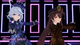 [MMD] Genshin Impact- Furina & Hu Tao- Hutao Dancing Doodle Song! #furina #hutao #genshinimpact #mmd
