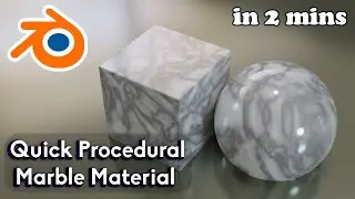 How to make a Quick Procedural Marble Material in Blender 3.4 | Blender Tutorial | procedural shader