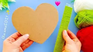 It's so Beautiful💖☀️ Superb Valentine's Day Craft Idea with Yarn- You will Love It- DIY Woolen Heart