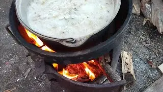 Славянск.13.11.22.Погода шепчет. Часть 2. Вкусный украинский капустняк по запорожски на костре