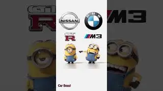 BMW M3 vs Nissan GTR R35 Minions style funny 