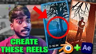 4 hours vfx Viral Instagram Reels Tutorial Using Blender and After Effects #blender #vfx