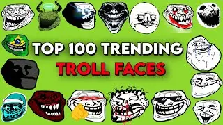TOP 100 TREADING TROLL FACES IN GREEN SCREEN | LIOR EXPLAINER 