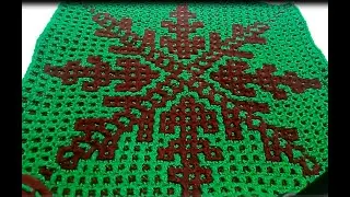Мозаика крючком. Снежинка  Часть 2 Вязание для начинающих