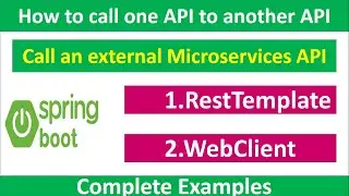 @RestTemplate @WebClient RestTemplate and WebClient use with example