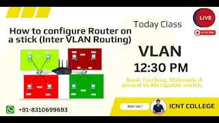 How to configure Router on a stick (Inter VLAN Routing)  With (Lab)  || हिंदी में