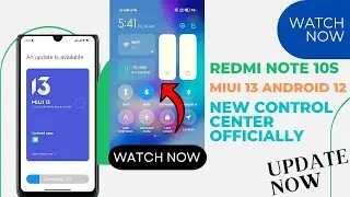 New Control Center Released in Redmi Note 10S Officially 🥰🥰 | Install MIUI 13 New Control Center 🔥🔥