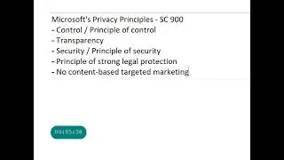 Microsoft's Privacy Principles - SC 900