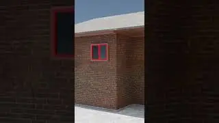 Two Floor Brick House | 3D Model | #shorts