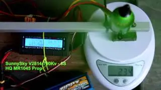 SunnySky V2814-700Kv - 6S Static Thrust Test