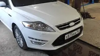 Ford Mondeo 4 замена тормозных дисков и колодок, обводных роликов.