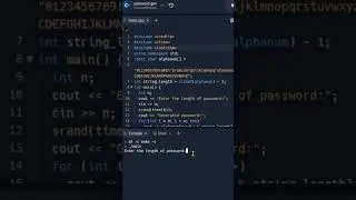 The Strong password generator in 2 lines of code Shorts c++ 