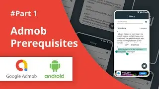 Prerequisites[Part 1] | Admob monetization for Android Apps | Admob tutorial