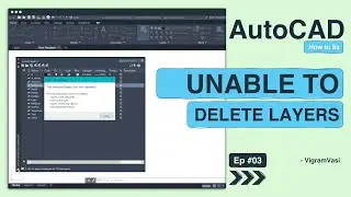 Unable to delete a layer in AutoCAD | AutoCAD Tips & Tricks | Ep 03