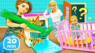 La vida familiar de Barbie y Ken. Mejores juegos con muñecas Babrie