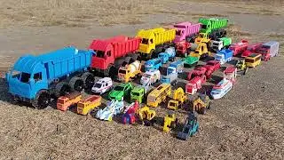Mobil Truk Tronton Panjang Bongkar Pasir Temukan Mobil Mobilan Oleng, Pesawat, Mobil Balap Excavator