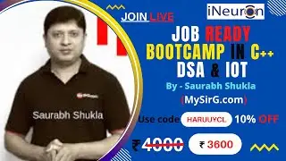 A Job Ready Bootcamp in C++, DSA and IOT by @mysirgdotcom | C++ Live Batch by Saurabh Sir