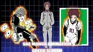 Sae manga animation green screen video 