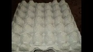 Масса из яичных лотков для уличных скульптур