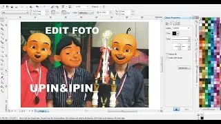 Cara Edit Foto Kepala Upin Ipin di CorelDRAW | Belajar CorelDRAW