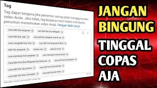 CARA MEMBUAT TAG DI VIDEO YOUTUBE DENGAN CEPAT