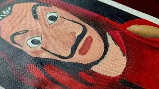 Money Heist | Acrylic Painting #moneyheist #dalimask