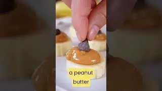 Banana Bites with Chocolate + Peanut Butter 