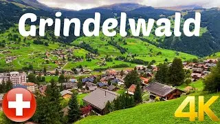 Grindelwald, Switzerland Walking Tour 4K 60fps - the most beautiful villages in the World